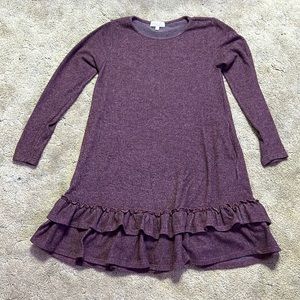 LN women’s fleece Heather purple dress/tunic size medium